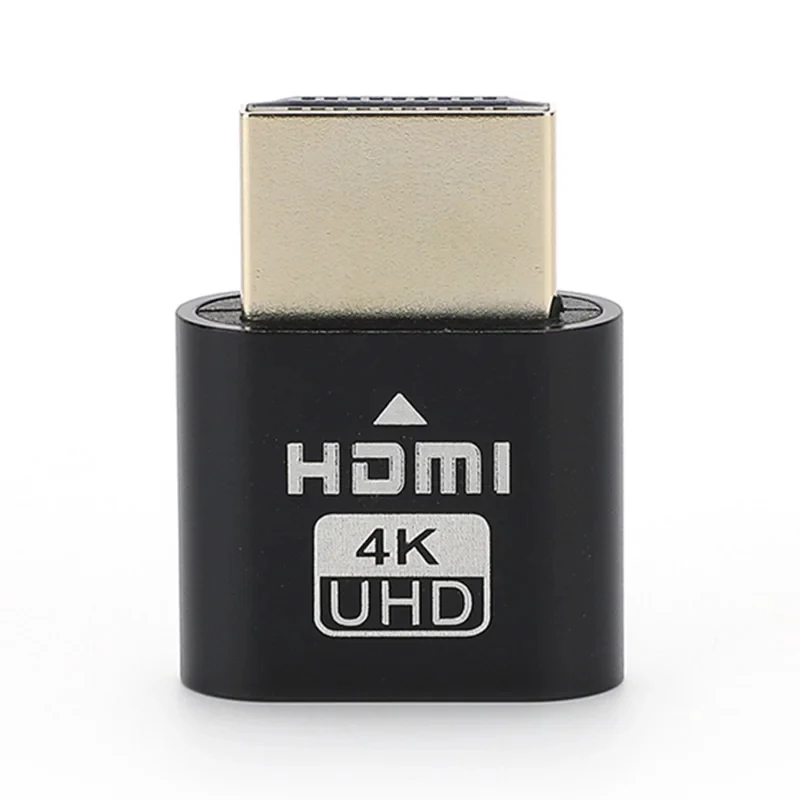1-4pcs LED Display HDMI Virtual Display 4K HDMI DDC EDID Dummy Plug Display LED Cheat Virtual Plug HDMI Dummy Emulator Adapter