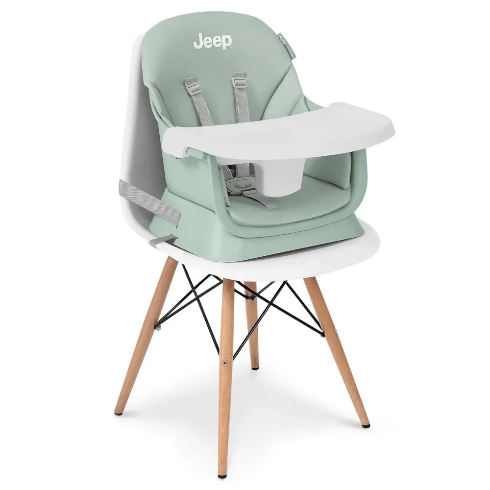 Jeep Milestone 6-in-1 High Chair by Delta Children High Chair Converts to Stool, Booster Seat, Toddler Chair, Activity Table