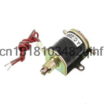 AC 220V 10mm 0.03Kg Force Push Type Open Frame Solenoid Electromagnet