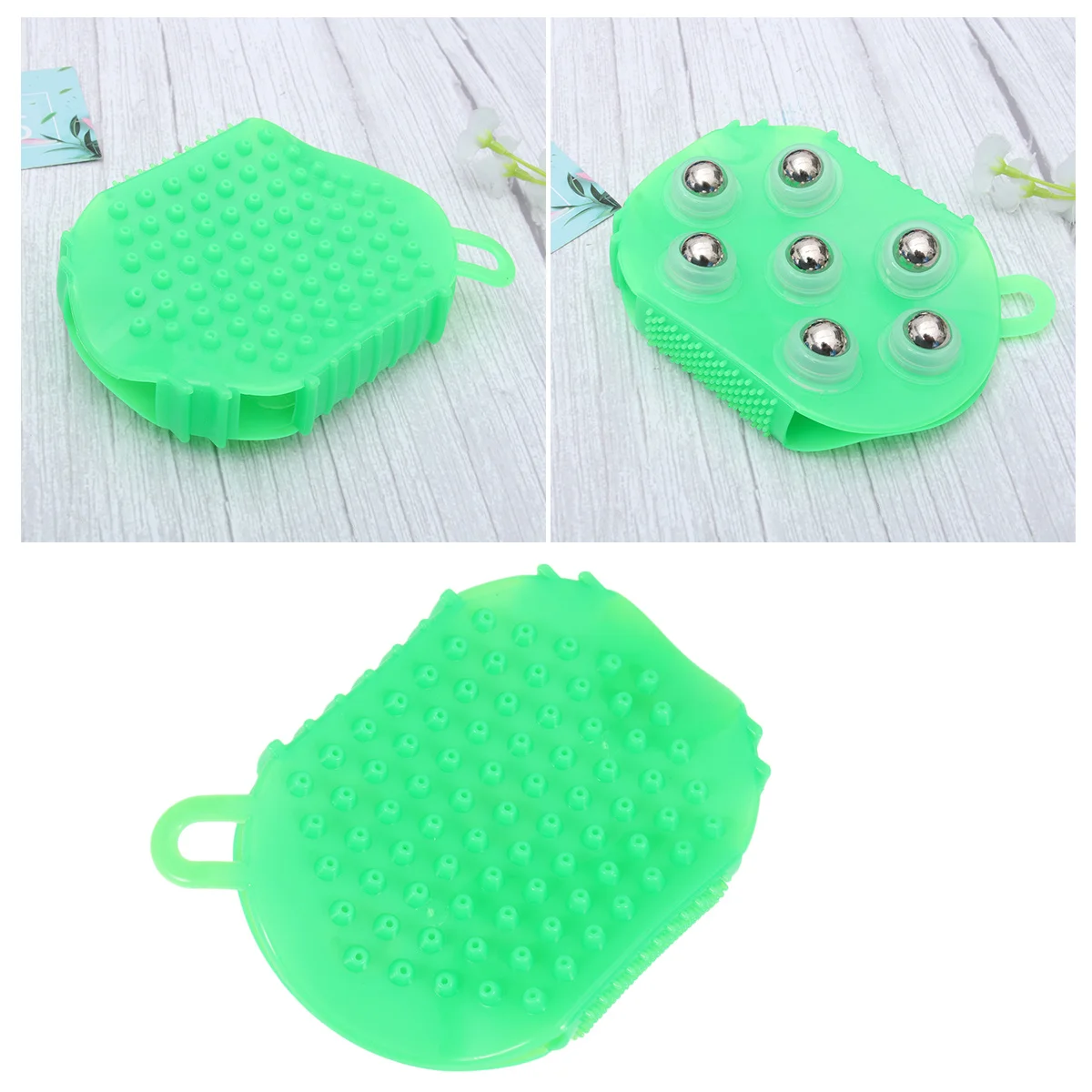 

1 шт., вращающийся на 360 градусов, семь шариков, массажный ролик для шеи, спины, ног, рук, снятия стресса и улучшения сна, зеленый цвет