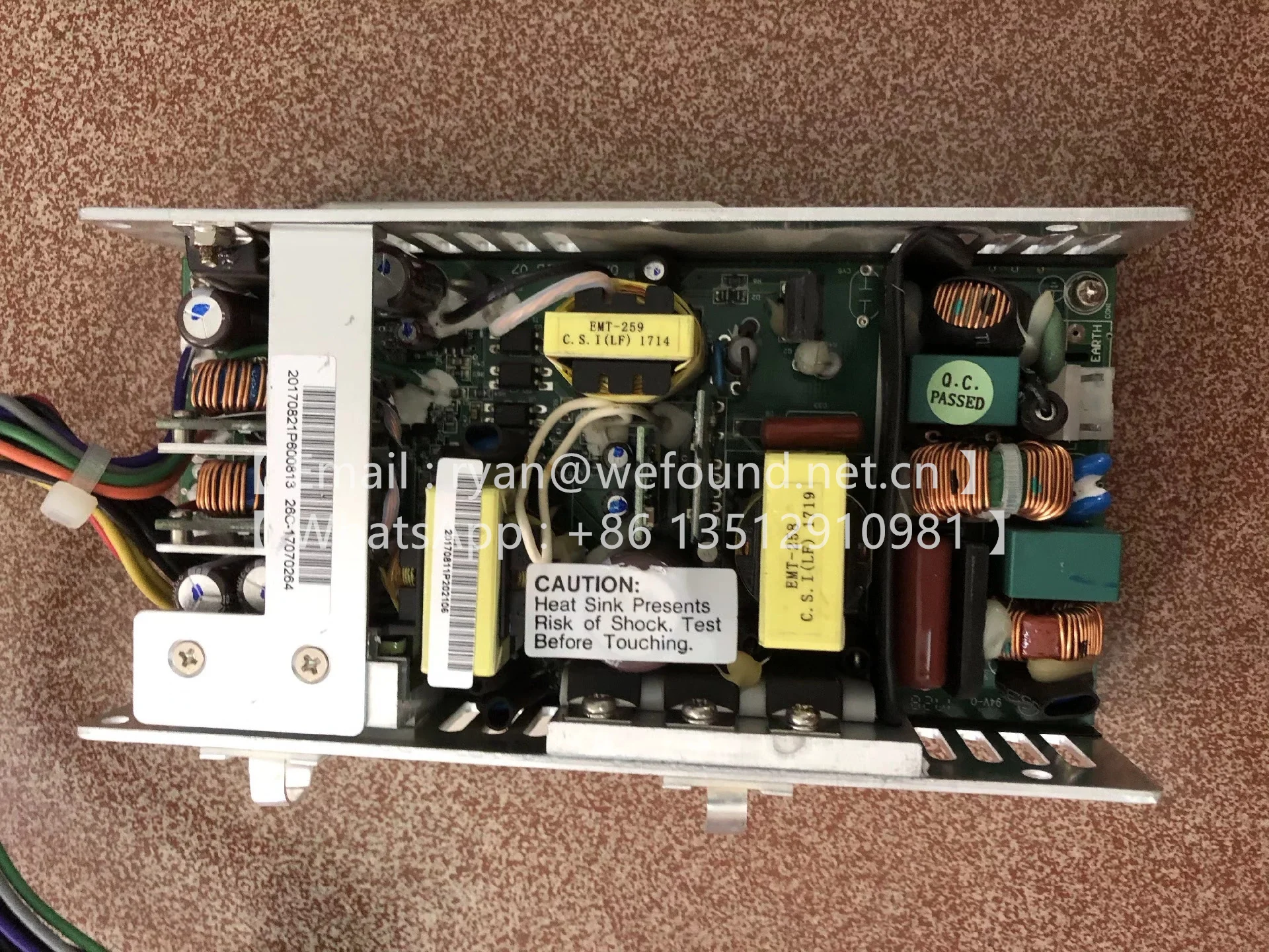 BEP-510  Fanless Industrial PC power supply / 120W / 90-264VAC / PFC / ATX / AC-DC , Refurbished products with traces of use.