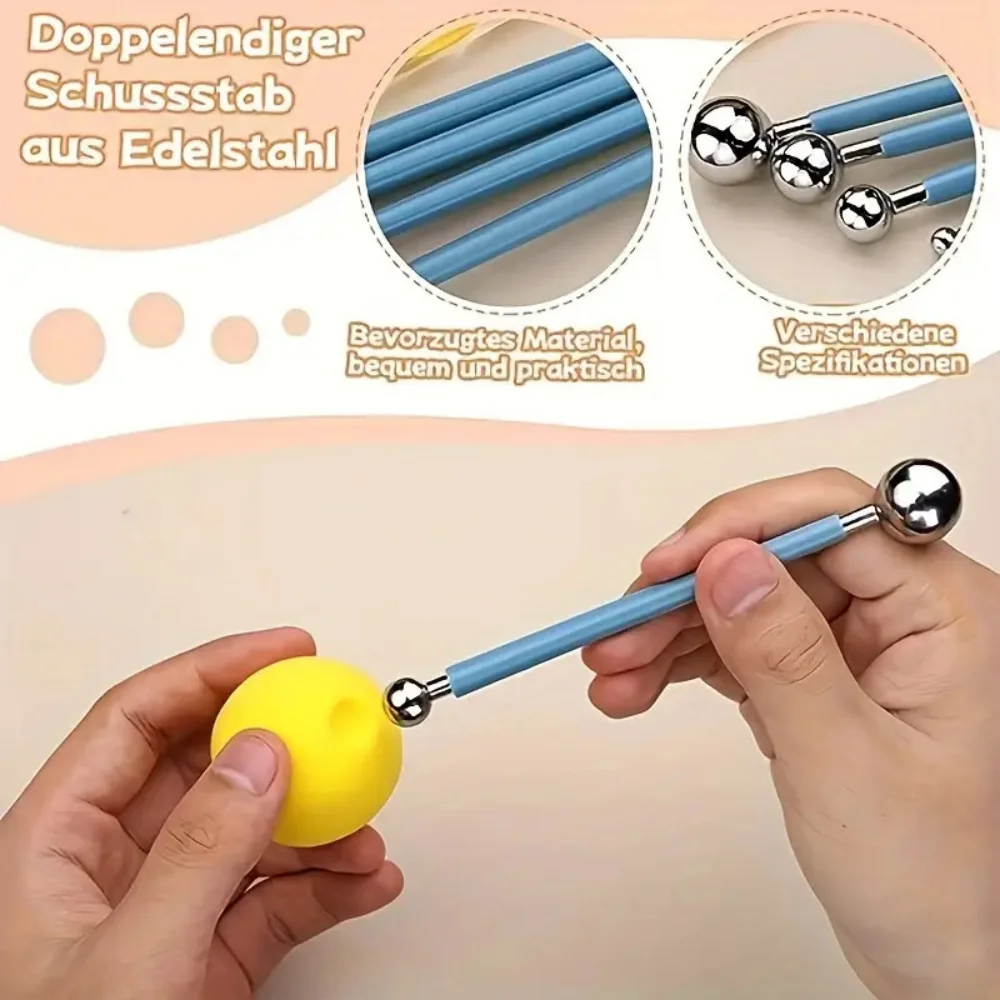 9 teile/satz Silikon Ton Skulptur Werkzeug für Pinsel Modellierung Punktierung Nail Art Keramik Ton Werkzeug DIY Carving Sculpting Keramik Werkzeuge