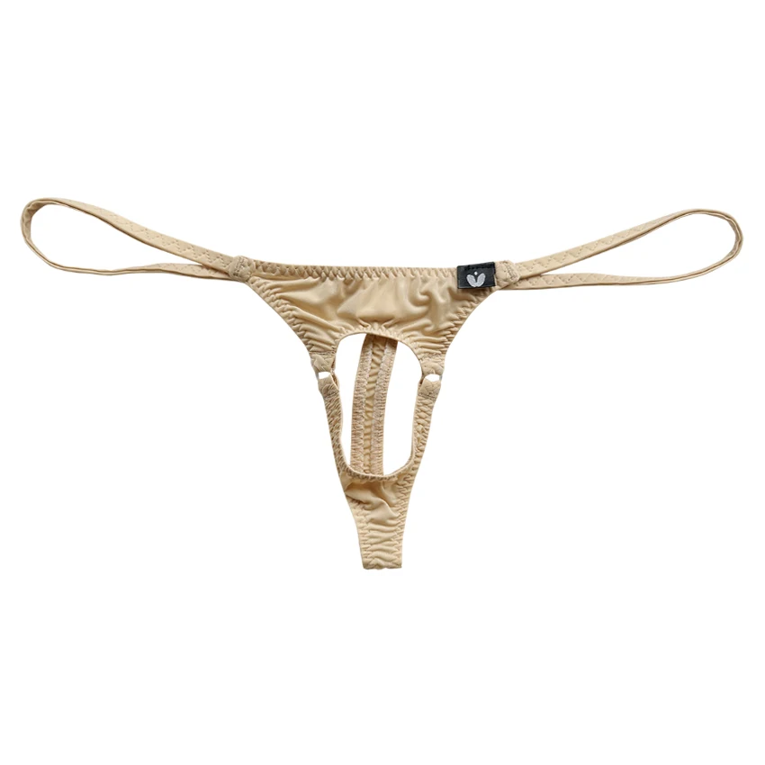 Nylon Mens Elastic Thongs Sexy G-String Underwear Breathable Hole Design Comfortable Men's Briefs