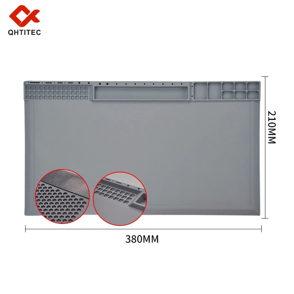JCD Tappetino per saldatura in silicone ESD antistatico Isolamento termico Scheda madre Elettronica Riparazione telefono Manutenzione Piattaforma di lavoro Pad