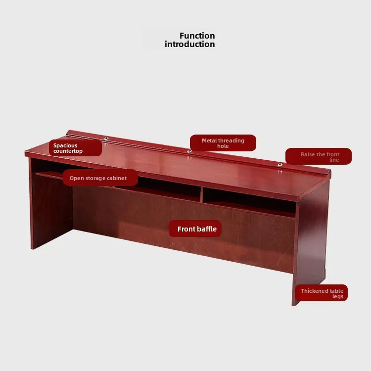 Platform Conference Table, Long Table, Double Rostrum, Conference Room Table And Chairs, Paint Paste, Solid Wood Veneer, Chairma