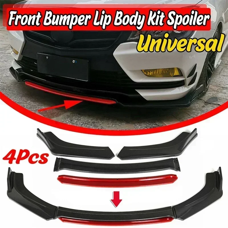 

Car Universal Front Shovel Gloss Car Front Bumper Lip Body Kit Front Under Lips Diffuser Spoiler Car Accessories Auto Parts