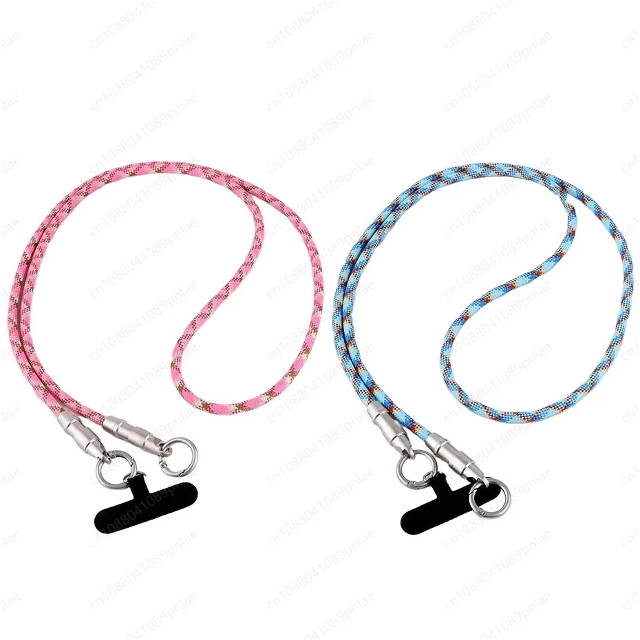 PD 60W Fast Charging Type-C Cable 2-in-1 Retro Crossbody Lanyard Anti-Lost Braided Data Cord
