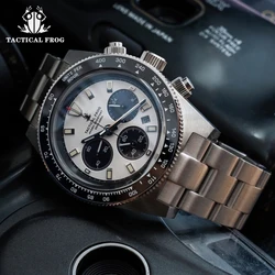 Tactical Frog Chronograph Watch V2 Solar VS75A Eco-Drive Quartz 20Bar Luminous Ceramic Bezel Sapphire Luxury Men Dive Wristwatch