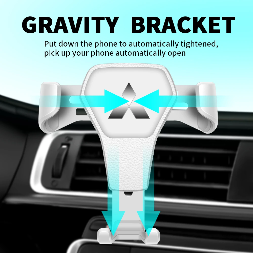 Car Gravity Holder For Phone Air Vent Clip Mount Mobile Cell Stand Smartphone GPS Support For Mitsubishi Ralliart Lancer EX ASX