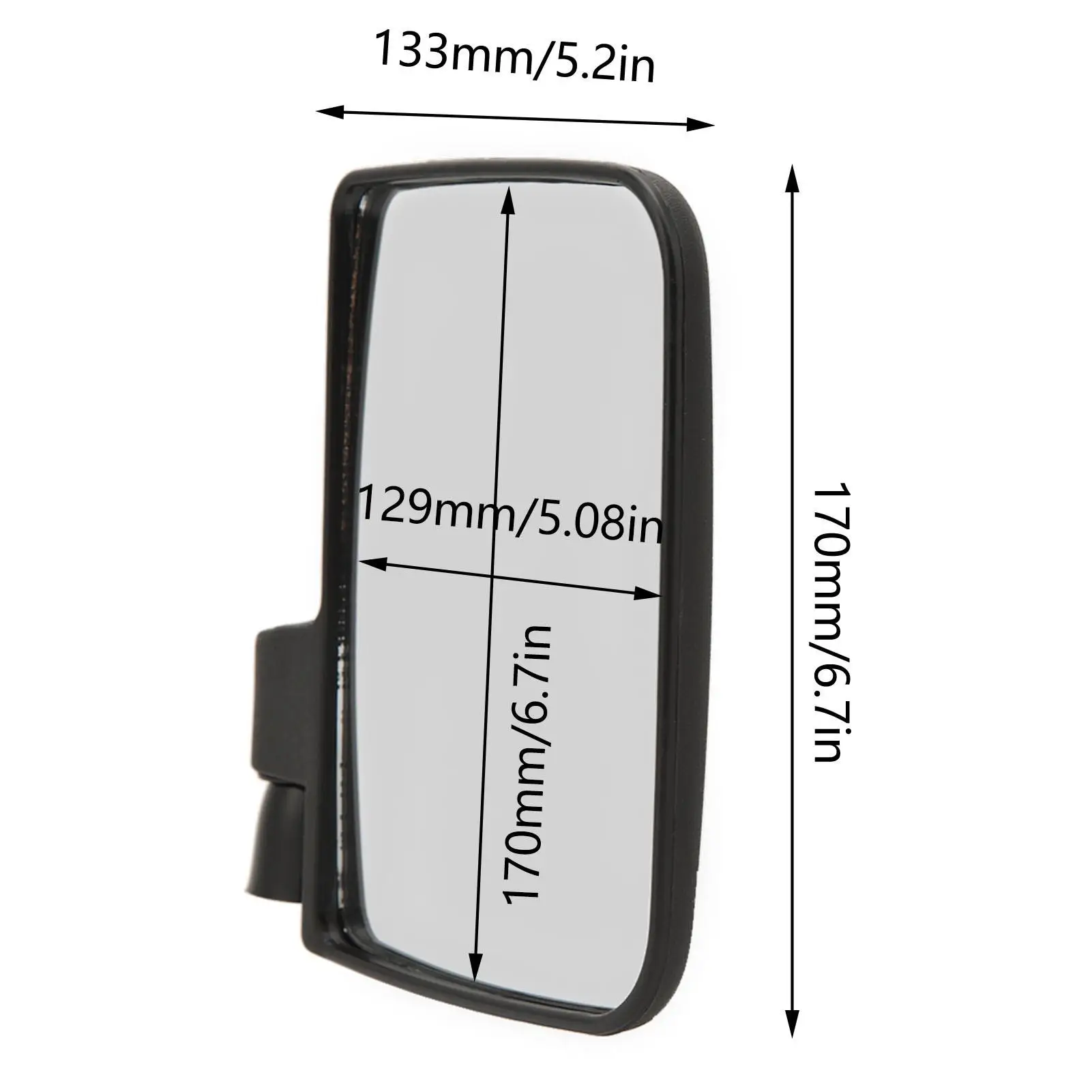 Espelho Retrovisor para Club Car, Espelhos de Vista Lateral para ezgo Golf Cart, Pacote 2