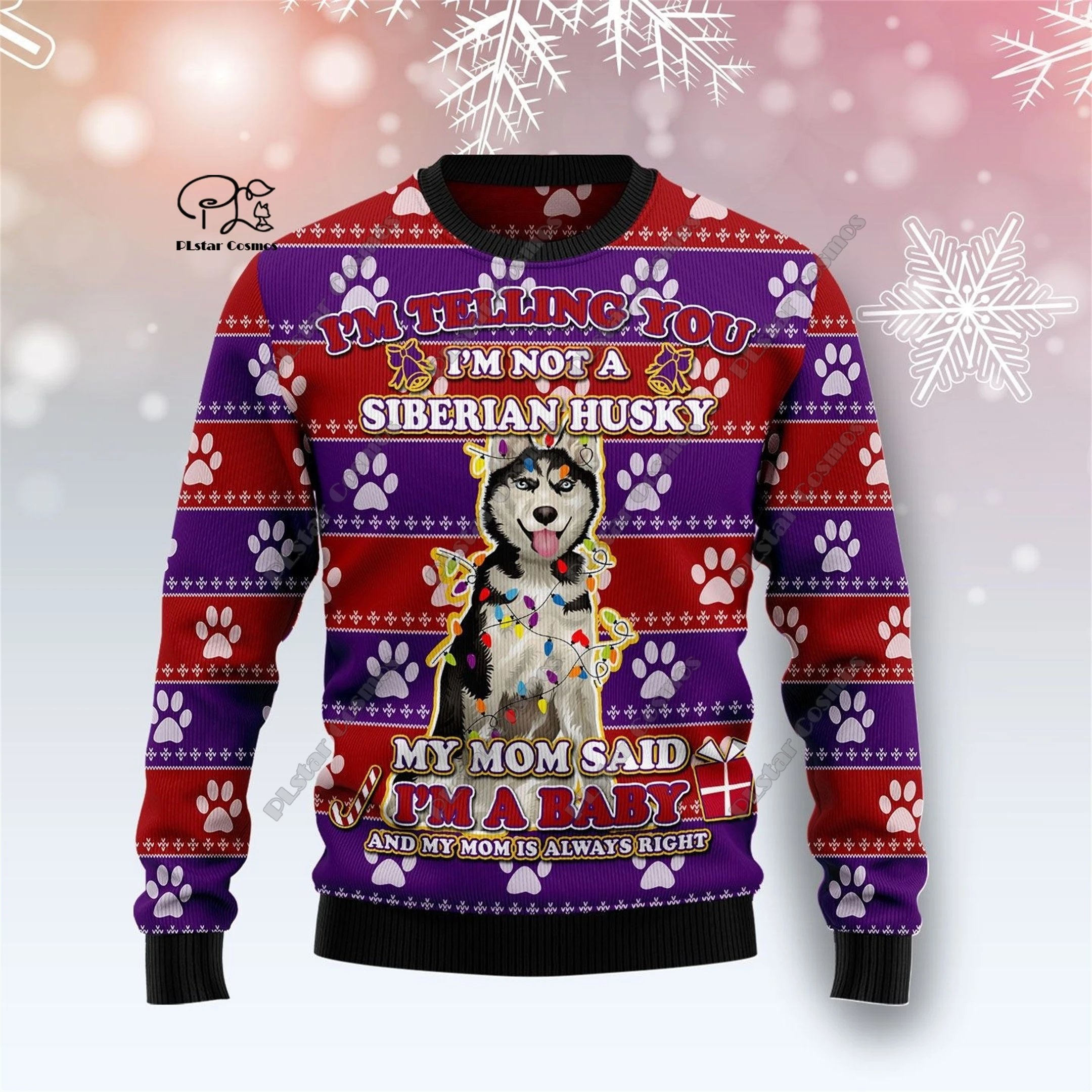 New 3D Printed Animal Custom Series Cute Christmas Pattern Ugly Sweater Street Casual Winter Sweatshirt S-58
