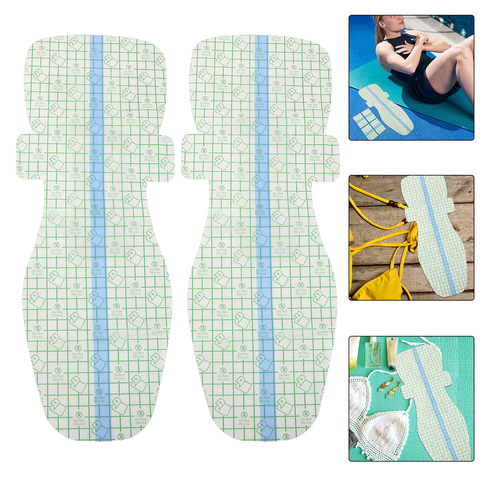 

2Pcs Women Swim Safety Sticker Waterproof Private Patch Comfortable Protection for Swimming Pools Water Parks Swim Private Pads