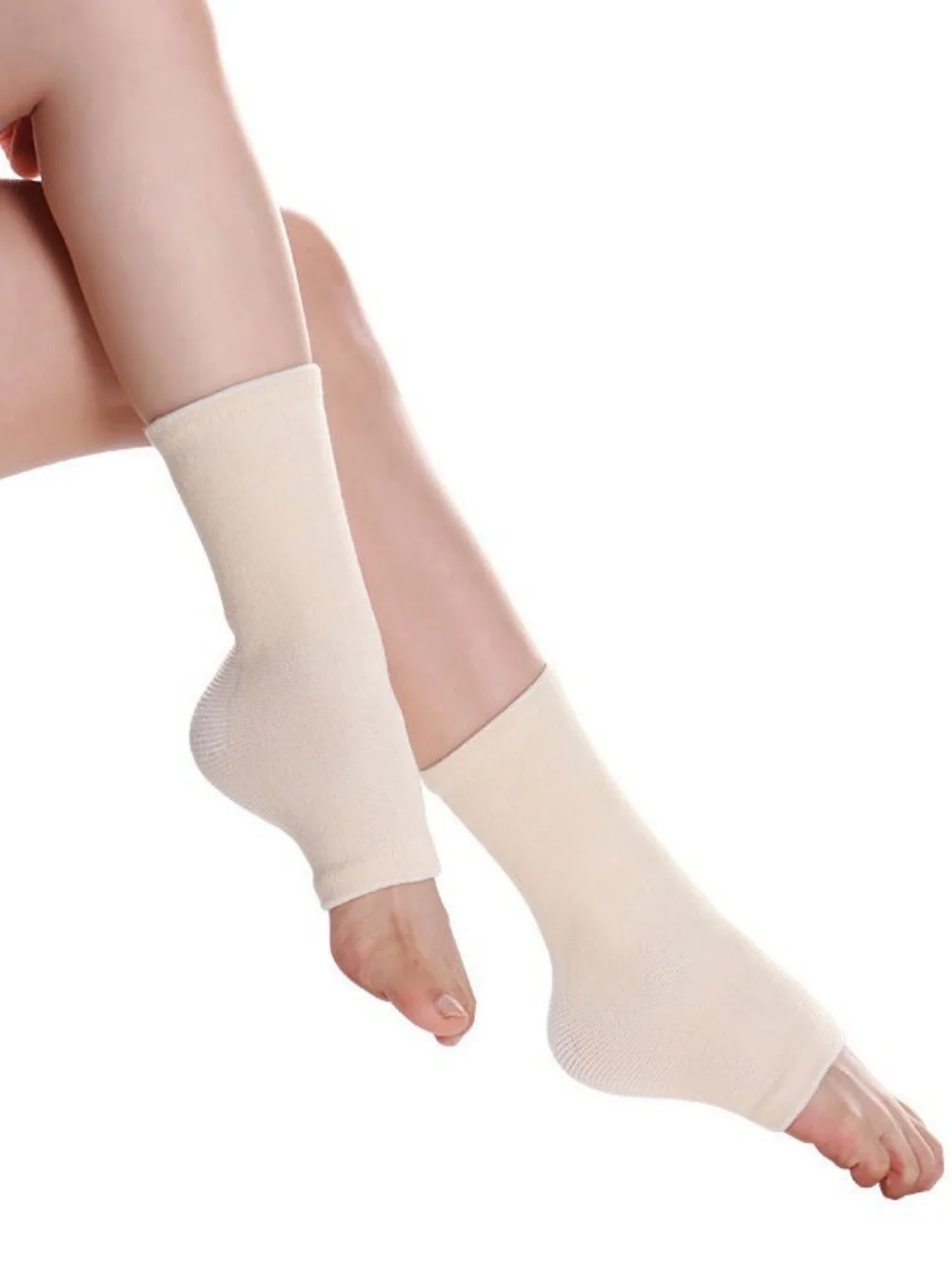 Tutore di supporto per caviglia elasticizzato a quattro vie per lo sport da corsa Uomo Donna Avvolgente protettivo invernale caldo per distorsione della caviglia