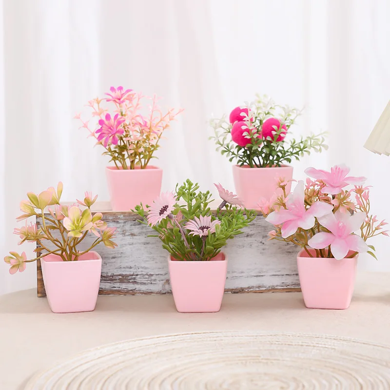 1 SET (5PCS) Home Decoration Potted Plants, Business Office Desktop Windowsill, Foyer, Garden Courtyard Placement