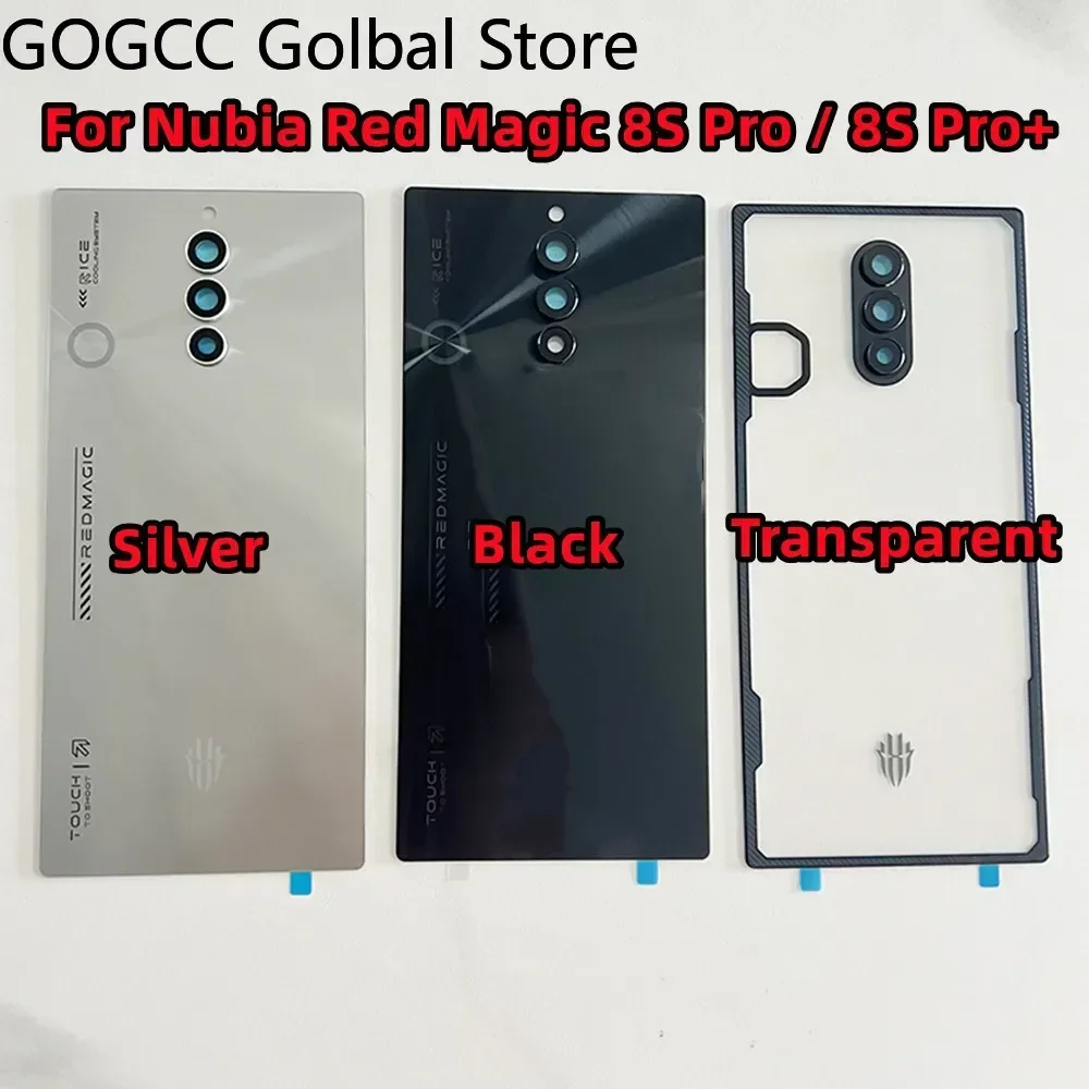 Back Cover 6.8\'\' For ZTE Nubia Red Magic 8S Pro / 8S Pro+ Plus Rear Battery Door Glass Lid Shell Case NX729J Housing Replacement