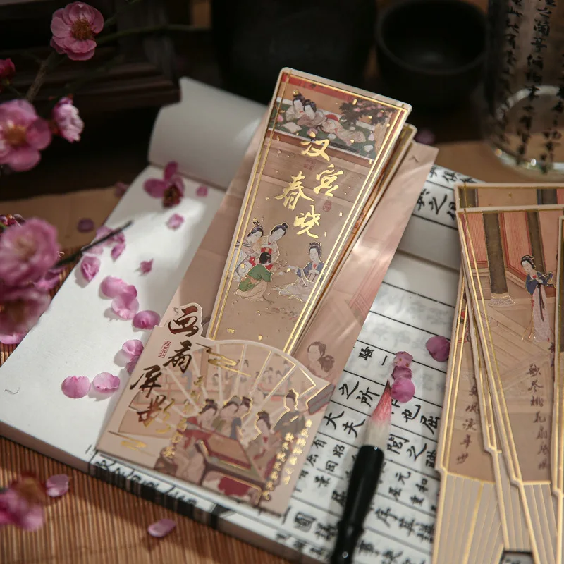 5pcs Chinese Style Famous Painting High Appearance Level Bookmark for Pages Books Readers Children Collection