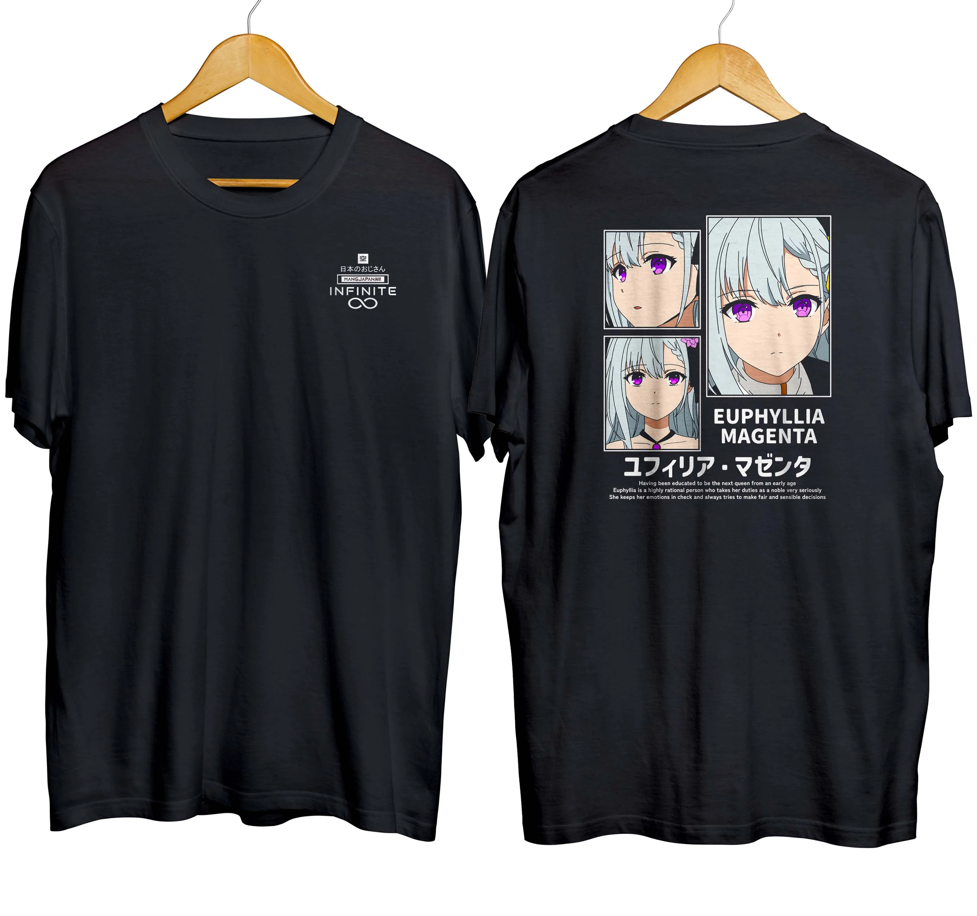 T-shirt distroanime EUPHYLLIA MAGENTA GRID - TENTEN KAKUMEI 100% combed 30s