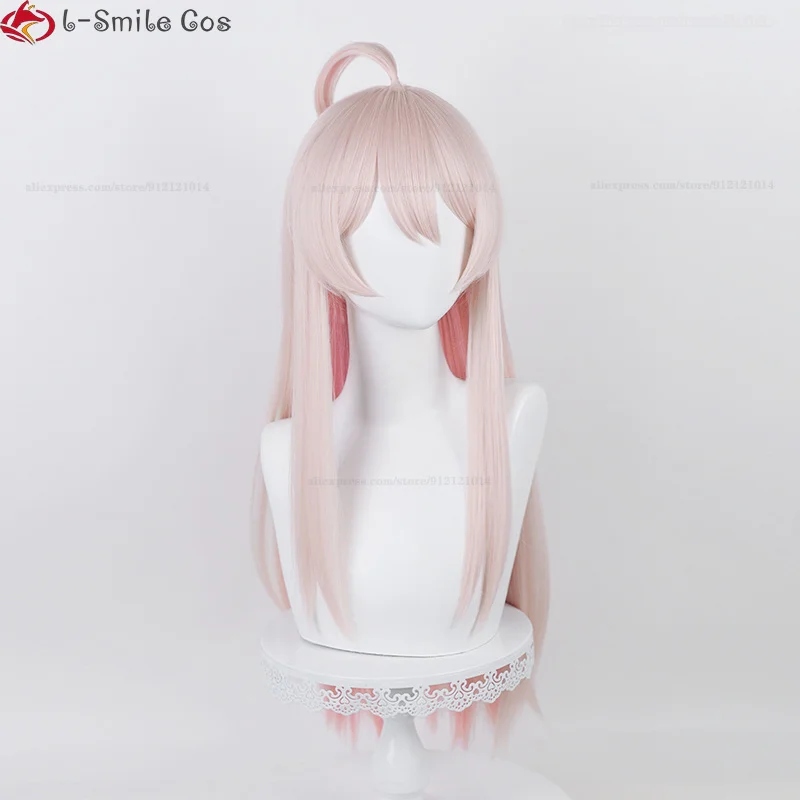 Peluca de Anime de alta calidad, pelo Rosa resistente al calor de 70cm + gorro