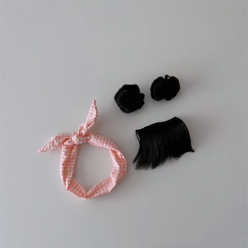 Hair Accessories Fashion Cute Newborn Children Kids Girls Bow Hair Wig Hat Hairpiece 0-1Y Infant Baby Girl Headbands Headwear