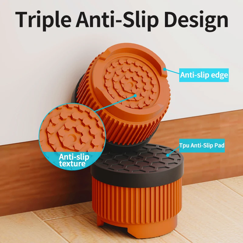 4PCS Multi-Purpose Round Furniture Risers | Non-Slip, Quiet & Moisture-Proof Height Extenders for Beds, Sofas, Tables