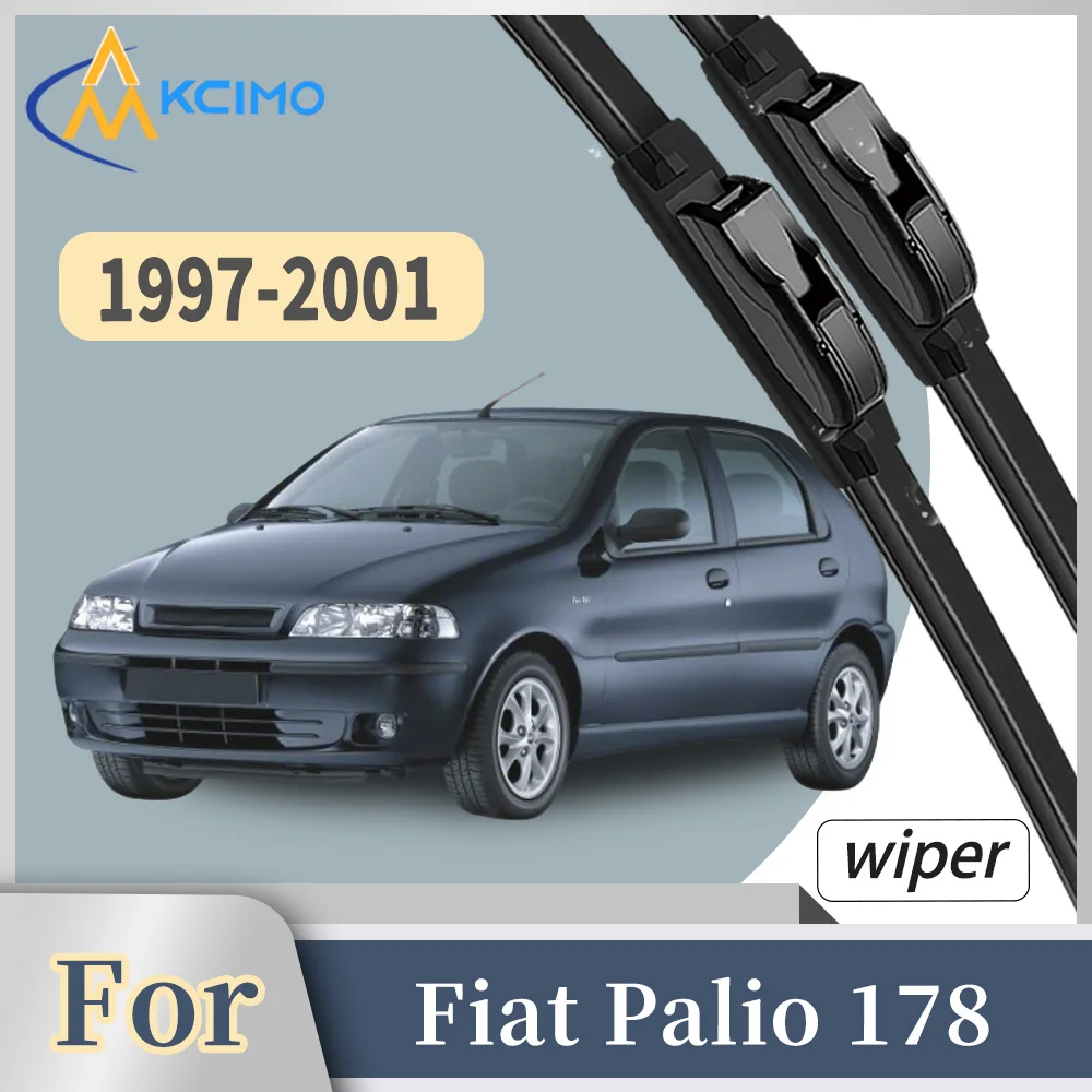 

Premium Rubber Front Windscreen Wiper Blades For Fiat Palio 178 1997-2001 Quiet Smooth Wiping Waterproof Windshield Kit 2Pcs