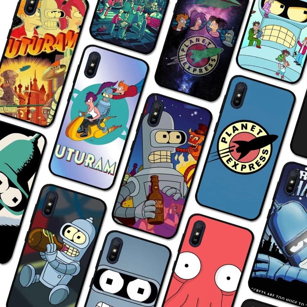 Funny Cartoon F-futurama Robot Phone Case For Redmi 5 6 7 8 9 10 Plus Pro 6 7 8 9 A GO K20 K30 K40 Pro Plus F3 Fundas