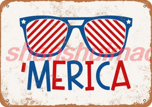 Metal Sign - Merica Shades - Vintage Look SHANSUI