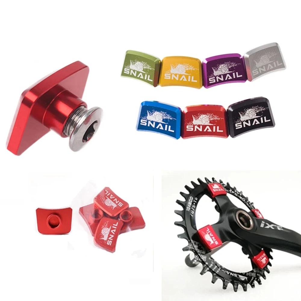 Bike MTB Aluminum Alloy Bicycle Part Crankset Fixed Nut Chainwheel Screws Square Plate Nail Chainring Bolt Crankset Bolts