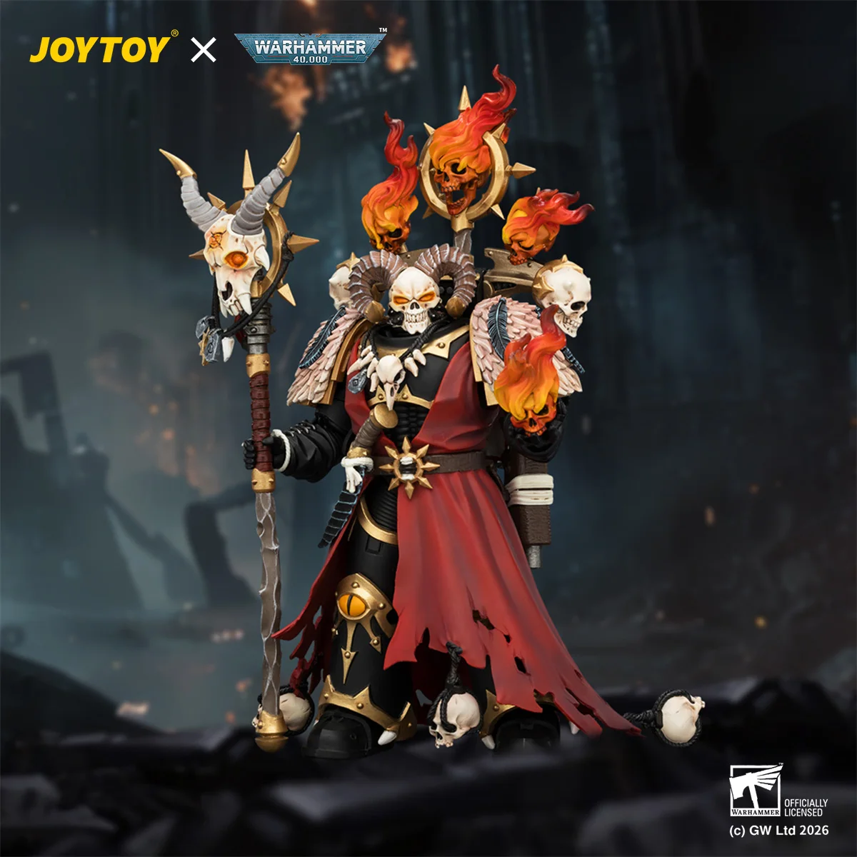[Précommande] JOYTOY 1/18 Figurine Warhammer 40K Black Legion Master of Possession Jouets