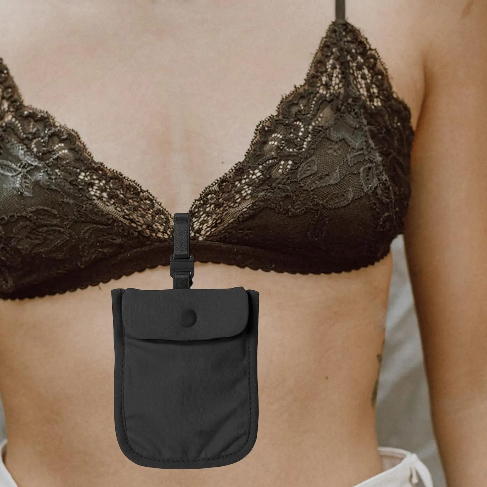 

hide Washable bra Pouch conceal pockets bra Wallet for mom Women