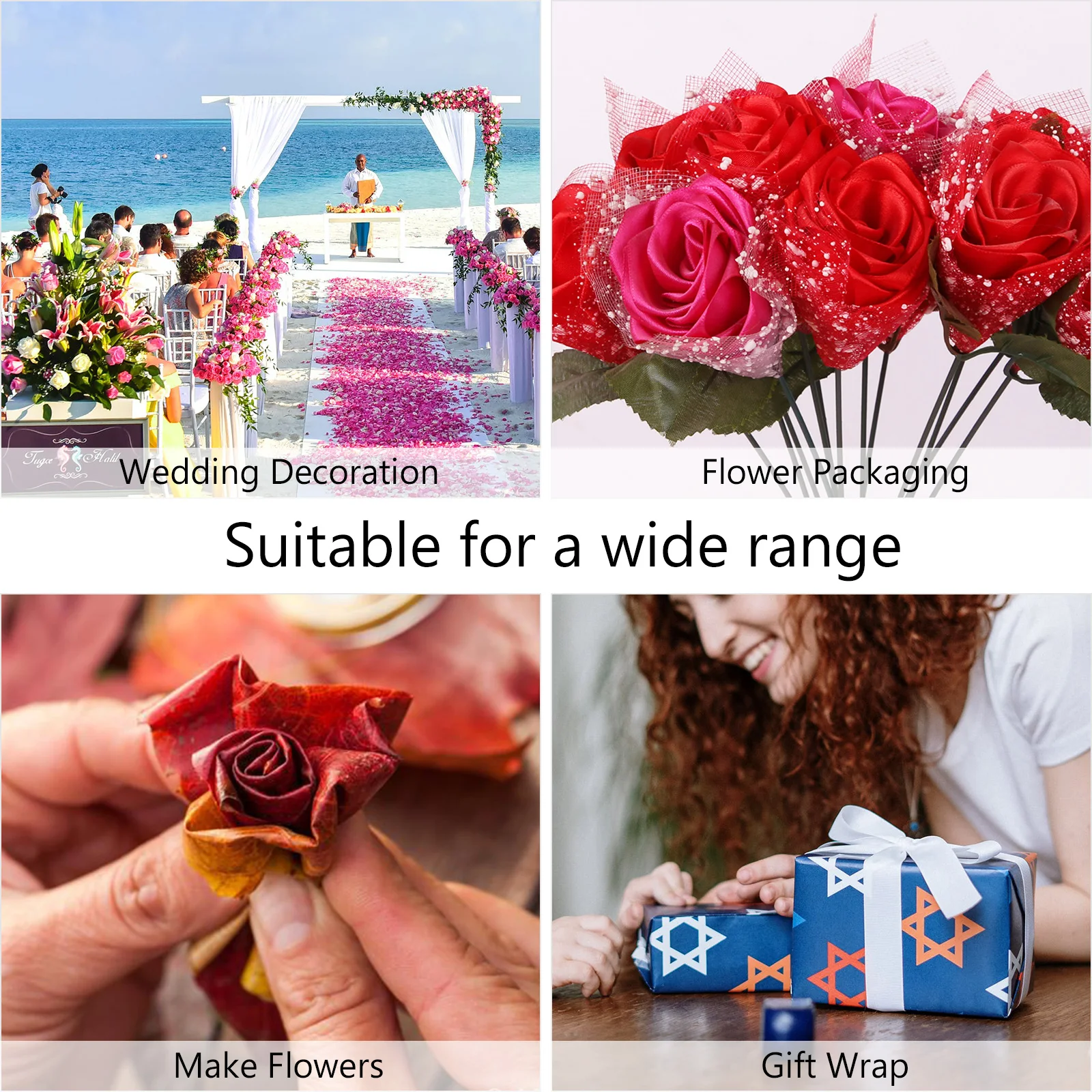 

Florist Packaging Gauze for Flower Decor Supplies Bouquet Wrapping Material DIY Decor Yarn Stylish Pattern Details