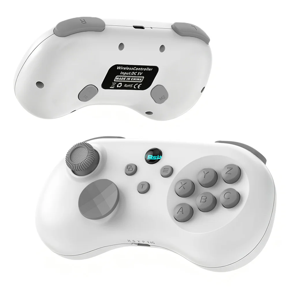 Control Inalámbrico Y04 para Switch/PC/PS4 – Joystick con Efecto Hall, Diseño de 6 Botones, Gamepad Arcade con Turbo y Botones Traseros