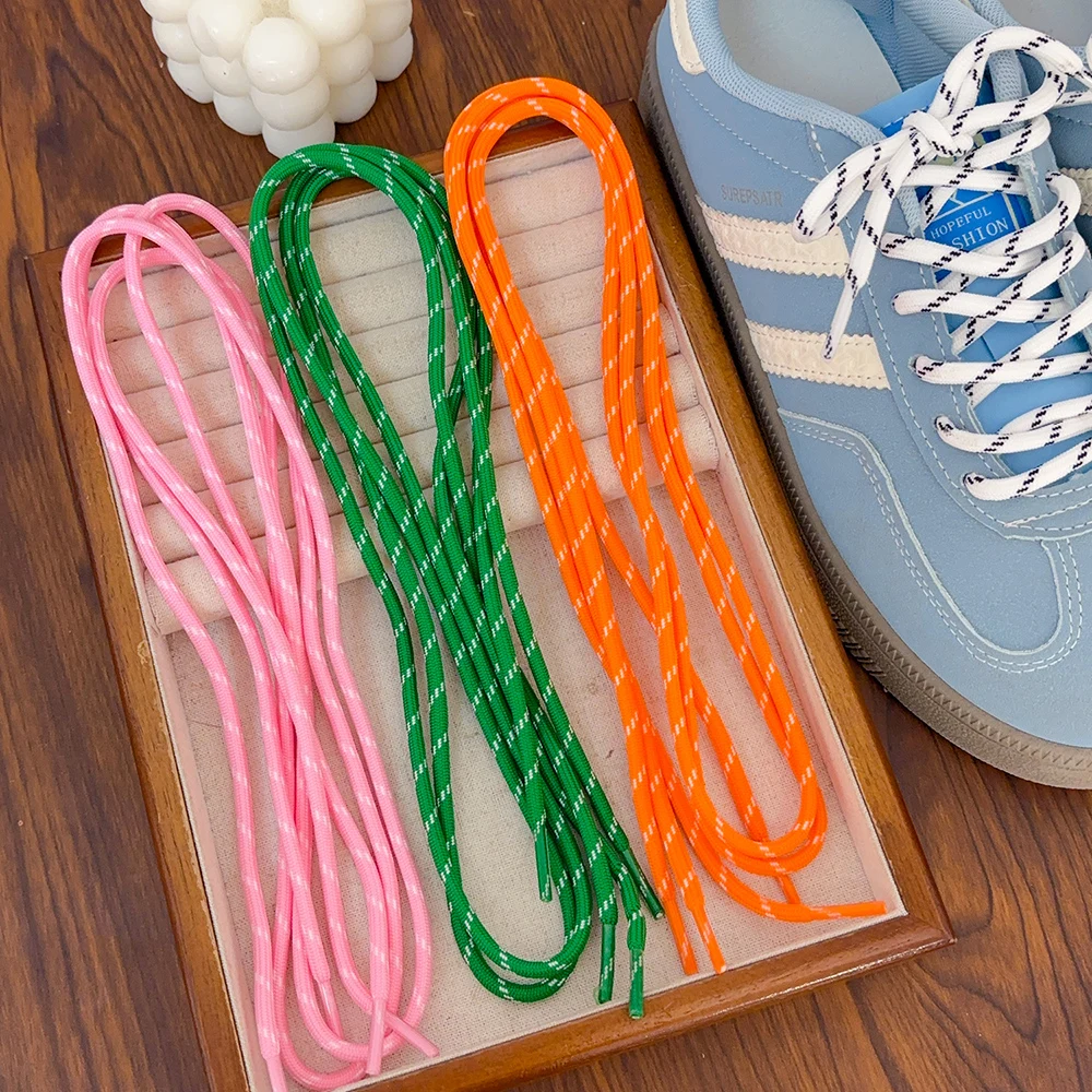 100cm Colorful Round Shoelaces DIY Fashion Sneaker Canvas Sports Shoelaces Casual Individual Trainer Vintage Leather Shoe Laces