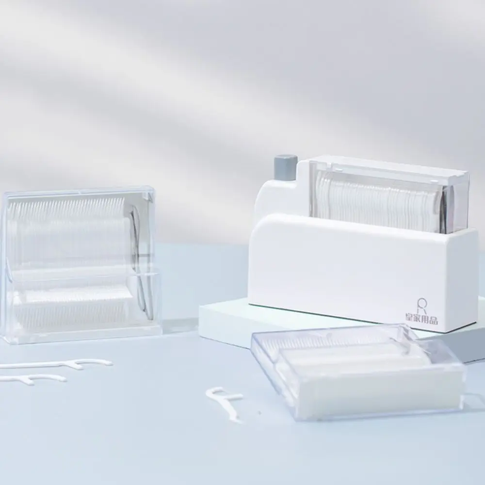 المنبثقة التلقائي خيط الأسنان صندوق تخزين الغبار المحمولة خيط تنظيف الأسنان اختيار موزع مريحة قابلة لإعادة الاستخدام الأسنان عصا #5