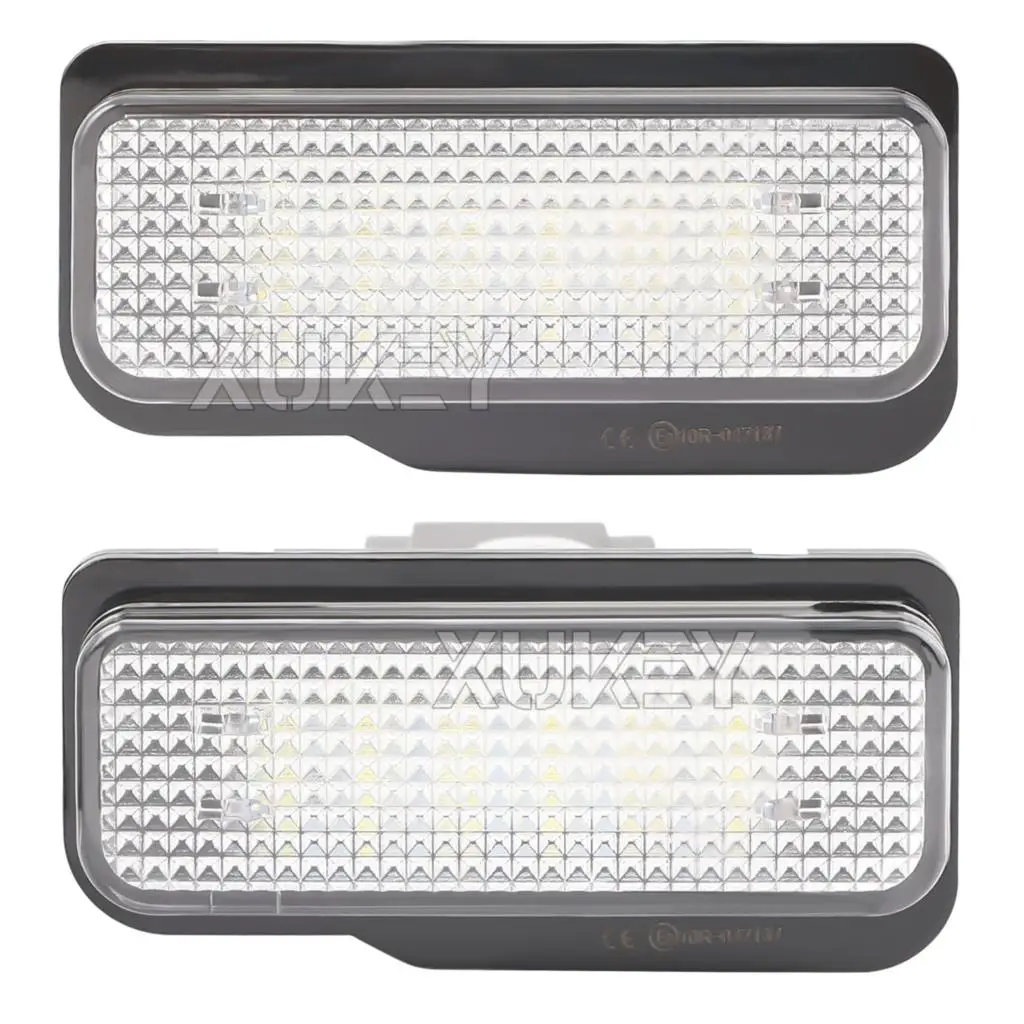 2x License Plate Number Lights for Benz W211 W211 W203 W219 R171 18-SMD Xenon White LED Error Free with E-Mark Certificate