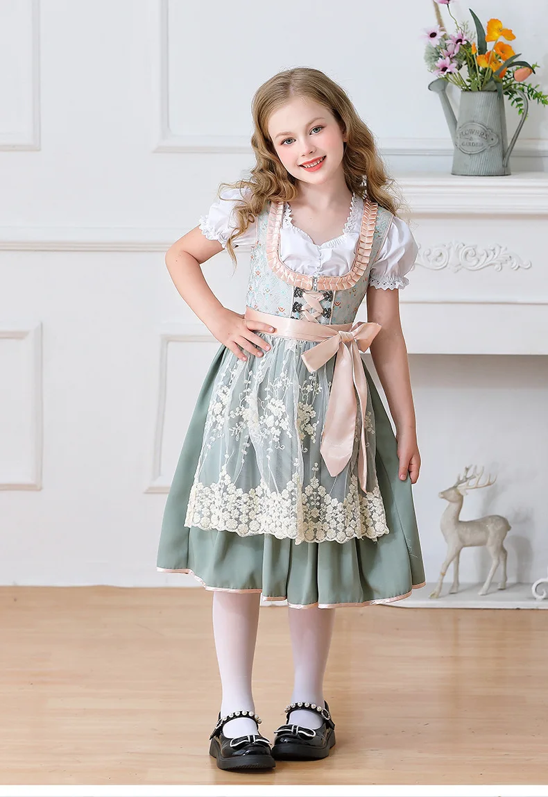 Deutsches Oktoberfest München Farm Girl Süßes Niedliches Kleid Karneval Kinderkleidung Dienstmädchen Kinderkleidung Auftrittskostüm – Detail 21