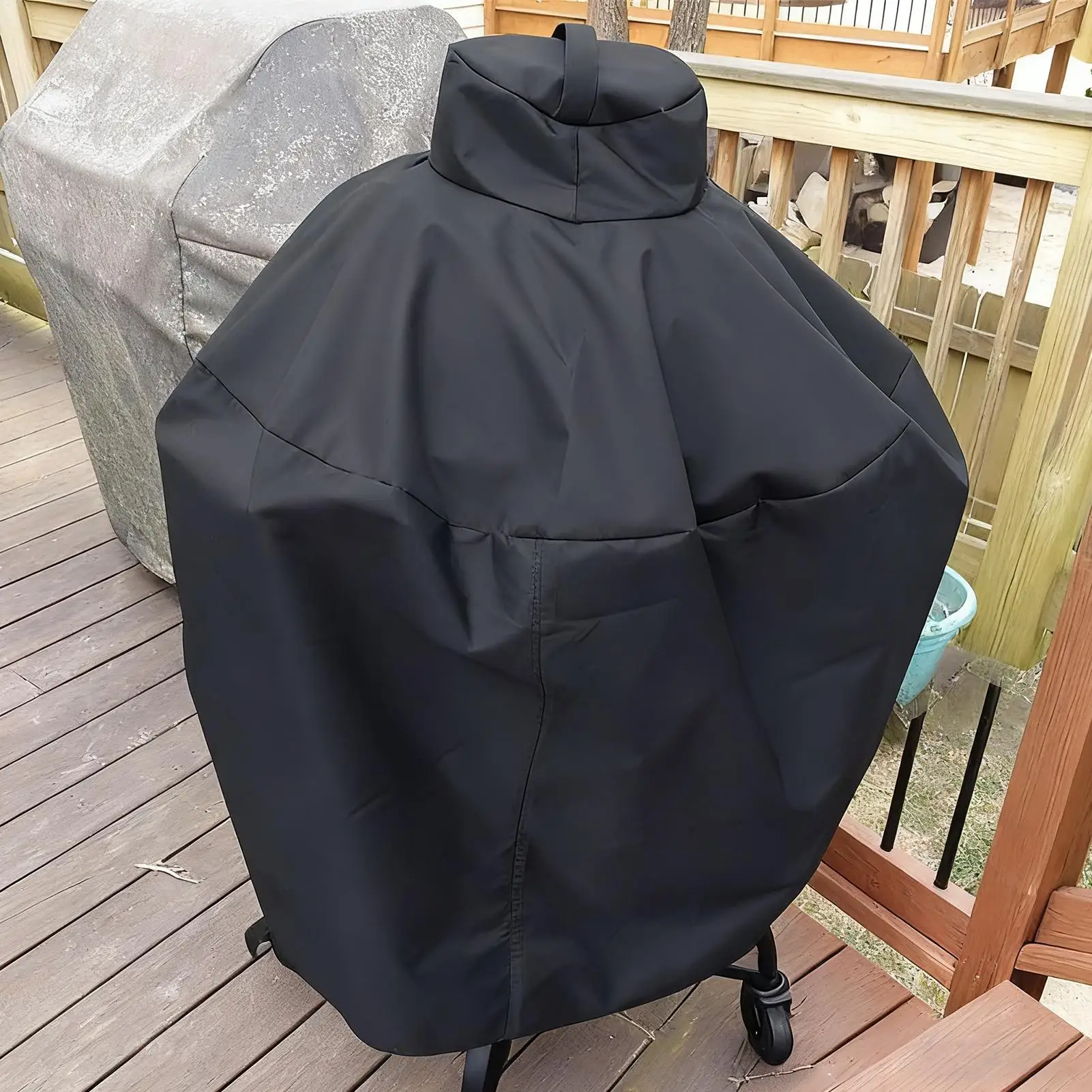 210D Oxford Grill Cover Waterproof Windproof Adjustable Protector Outdoor Barbecue Cover for Camping Grilling Daily Use