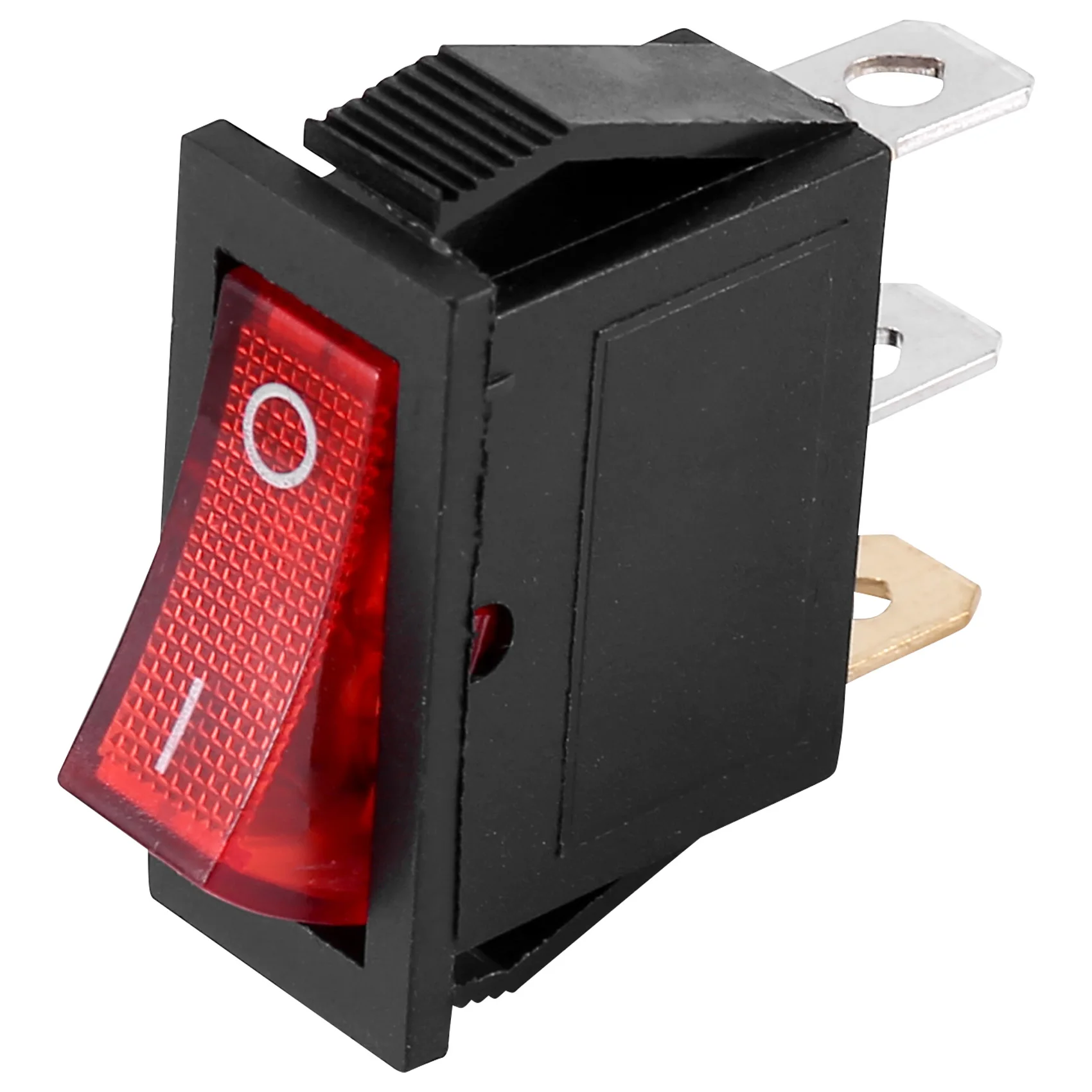 ABZV-Rocker Switch ON OFF مشرق ثنائي القطب 28x10mm 250V 15A 3 محطات أحمر