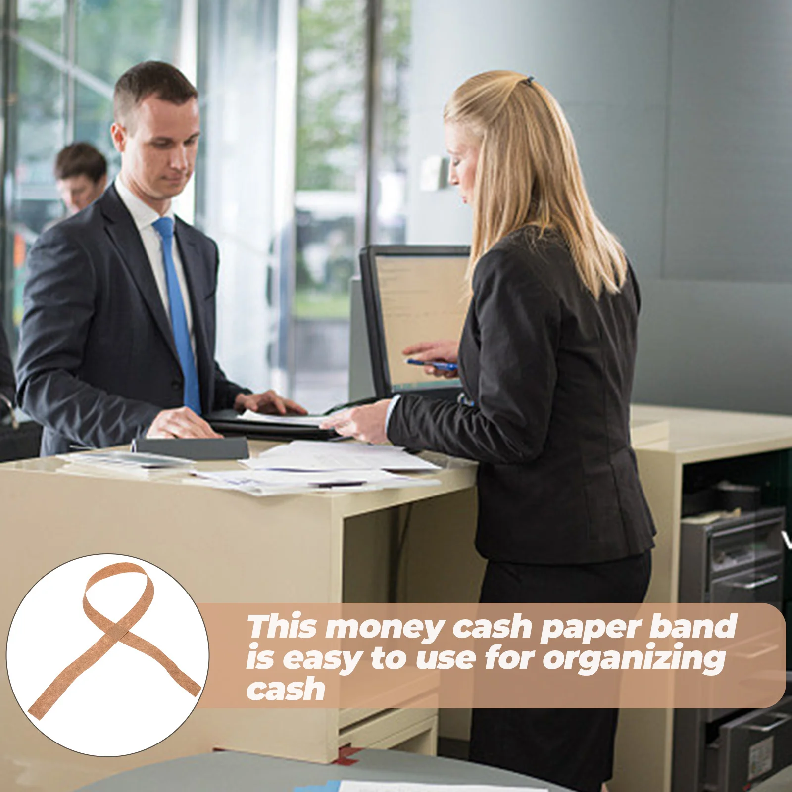 400Pcs Money Cash Paper Bands Reusable Organizers Simple Design Exquisite Craftsmanship for Various Places Money Bands