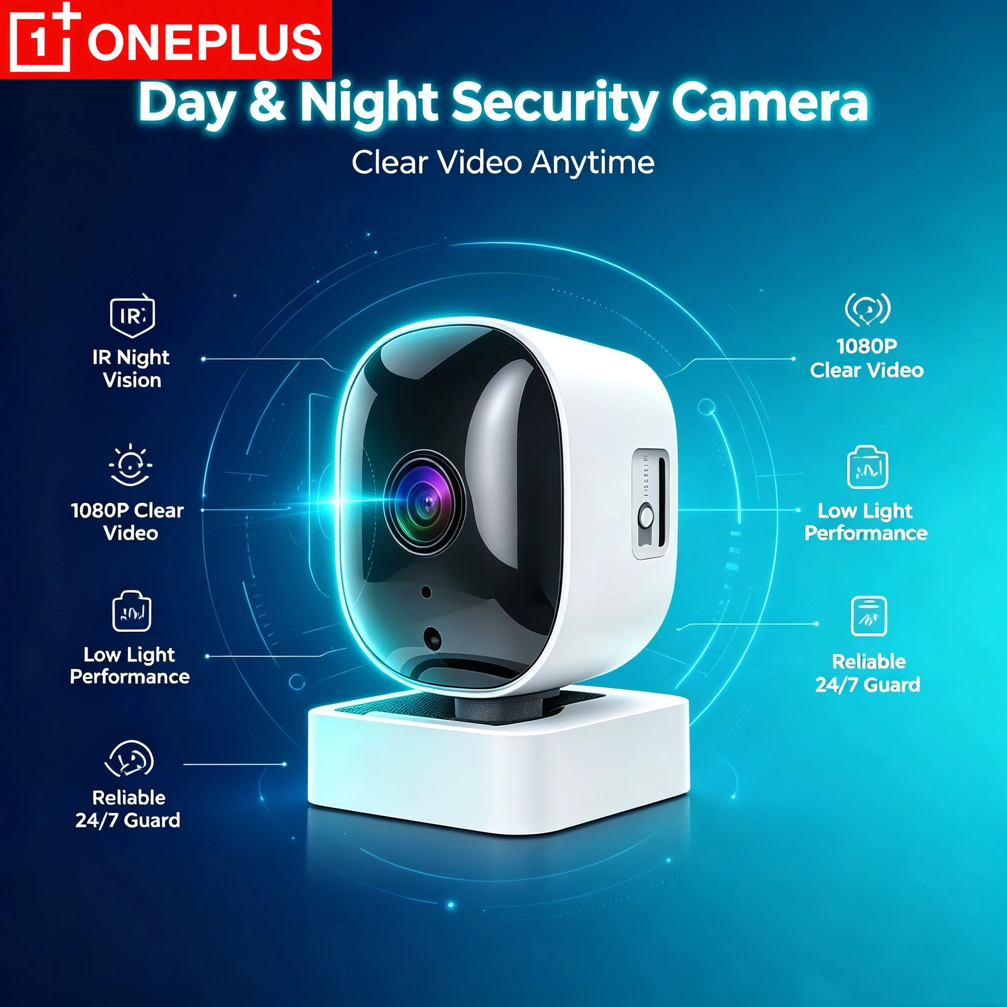 Oneplus New Cemera Mini 1080P High Definition WIFI CCTV IP Black Voice Video Security Wireless Security Cameras Fast Delivery
