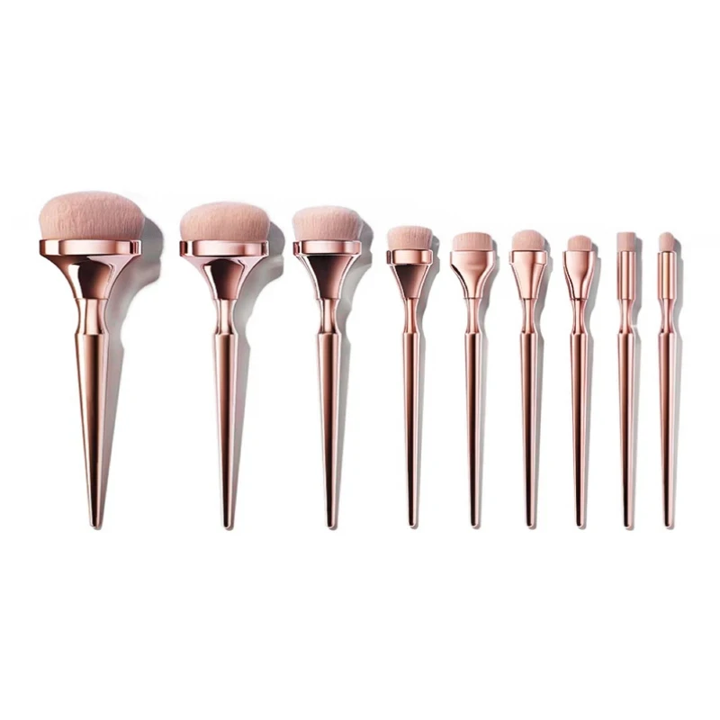 9Pcs/set Pink Gold Luxury Makeup Brushes Set Powder Eyeshadow Foundation Lip Brush Blending Make up brush Kits maquiagem