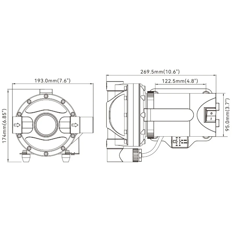 DP57B-13003024, 12/24 Volt DC On Demand Pump 5