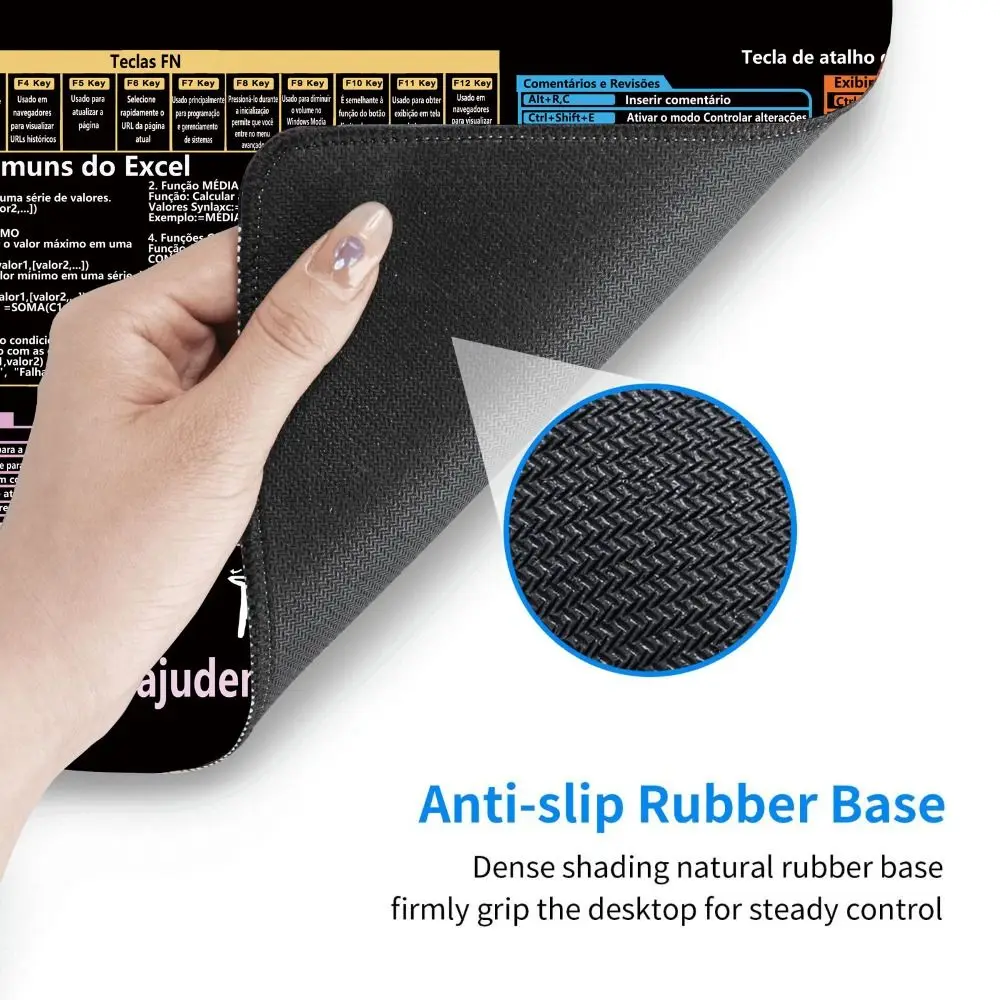 Efficient Portuguese Mouse Pad Desk Protector Large Size Pattern Art Mouse Pad Thickened Investor Gift Keyboard Mat