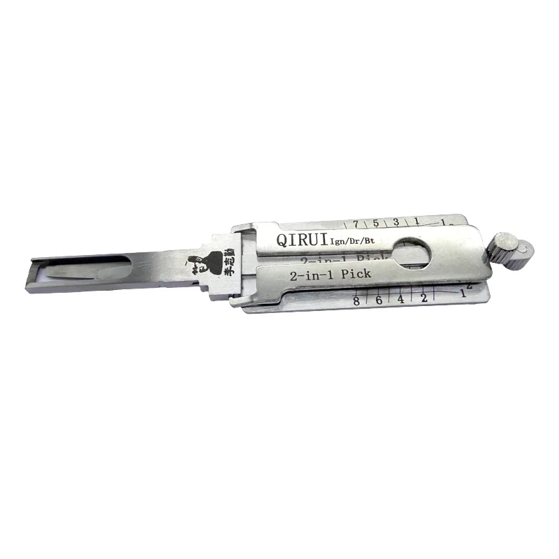 Lishi 2 in 1 Lock Pick Decoder Ignition Car Door Opener QIRUI for Chery E3 and JAC Models Vertical milling