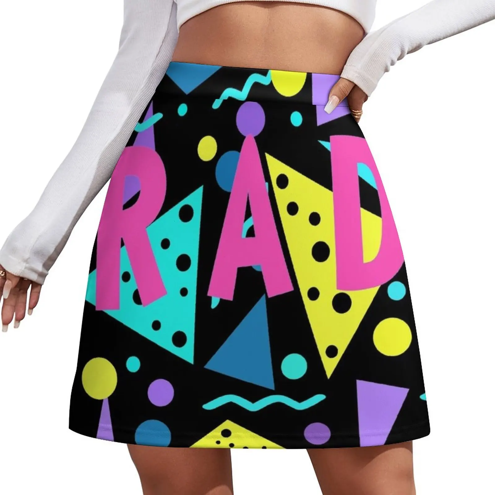 

Rad 1980s Vintage Eighties Costume Party Mini Skirt Female dress School uniform Summer women's clothing