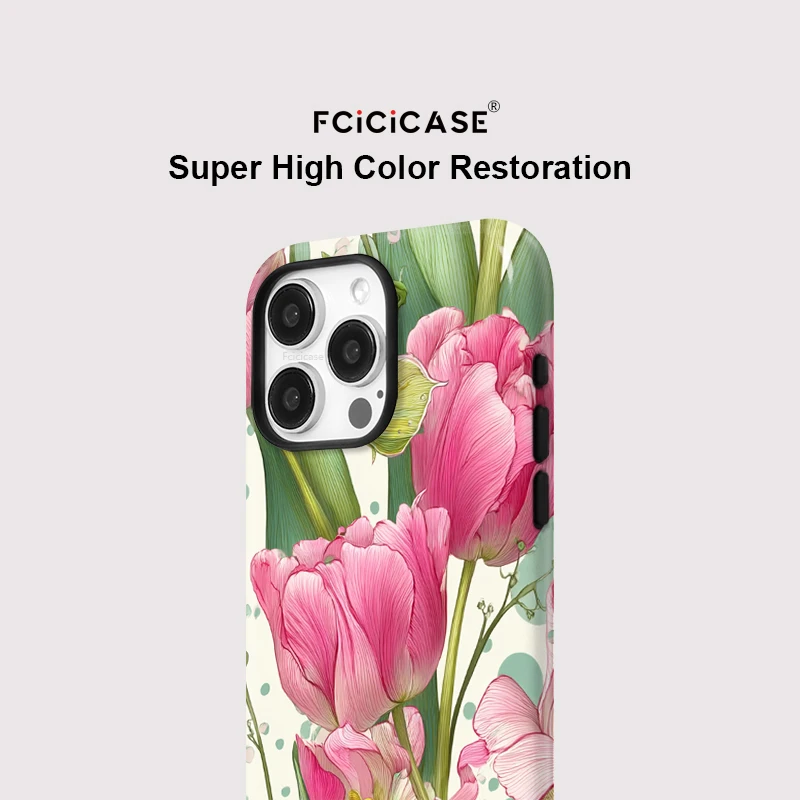 Fcicicase Case For iPhone 16 15 14 13 11 12 Pro Max 16 Plus Shockproof For Magsafe Two in One Magnetic Double-layer Cover