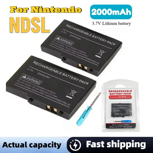Imagen 2 del producto Adecuado para NDSLite NDSL Host batería Ch3.7V 2000mAh NDSL batería Neutral consola de juegos NDSL batería incorporada