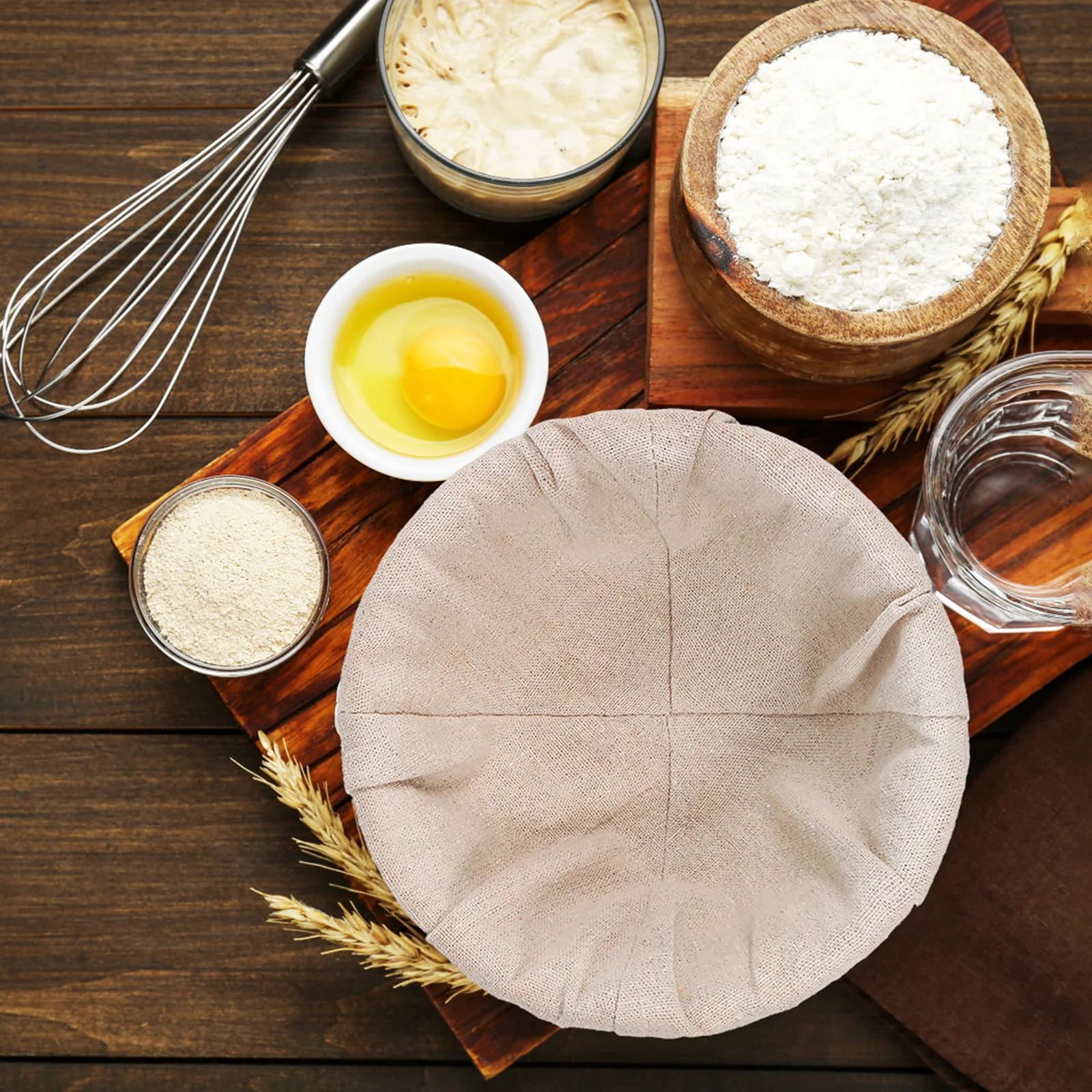 

4 Pcs Bread Basket Liner 25x8cm Round Cloth Cover for Sourdough Baking Reusable Washable Proofing Bowl Accessories
