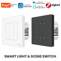 MOES Tuya ZigBee Scene Switch Smart Light Push Button Switch 6Gang Wall Switch Neutral Wire Required Work With Alexa Google Home