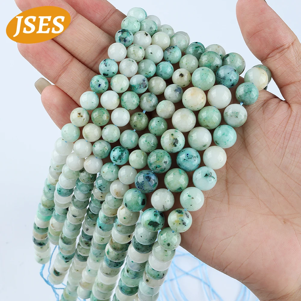 AA Natural Chrysocolla Beads Smooth Round Loose Stone Beads 15